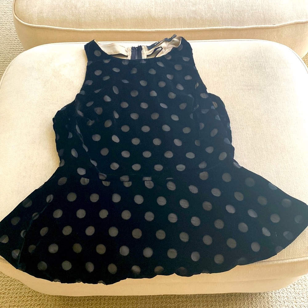 Velvet Peplum Top